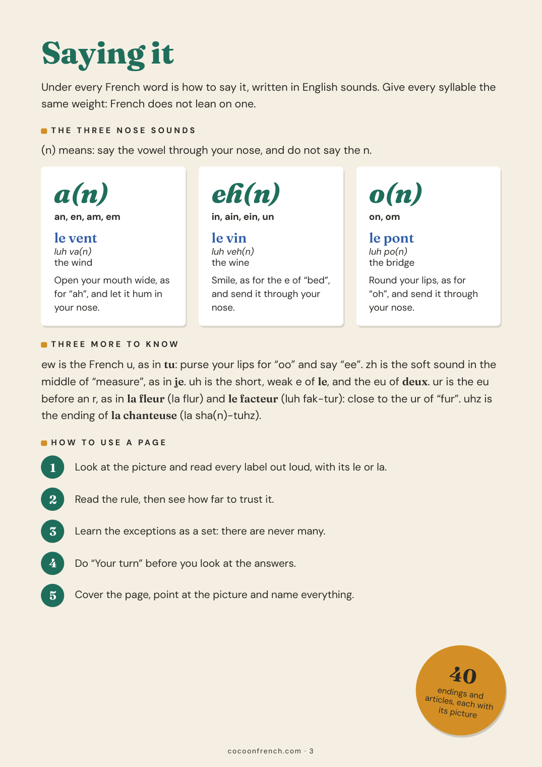 Page 3 of French Nouns, Genders & Articles